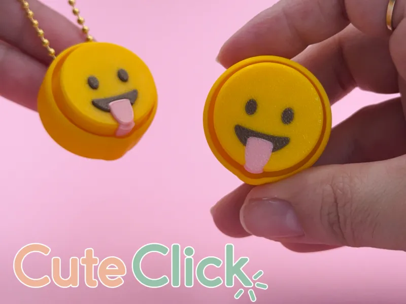 Smile With Tongue – Fidget Clickers Keychains