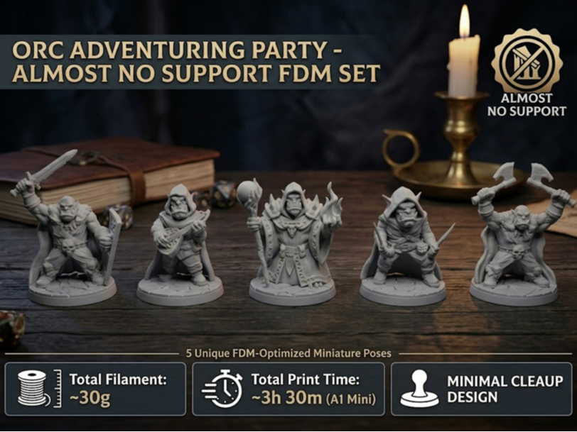Orc Party - Almost No Support Set (32mm)