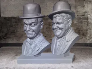 Laurel and Hardy  Dick und Doof , Statue , Büste 