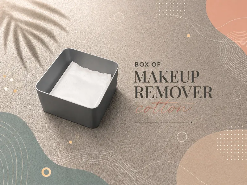Box of makeup remover cotton