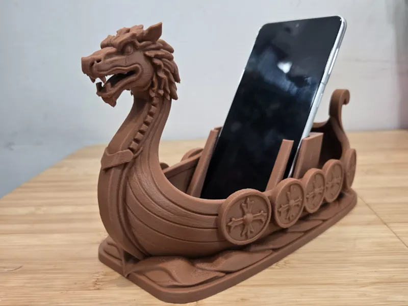 Suporte Viking Drakkar para Telemóvel e Chaves