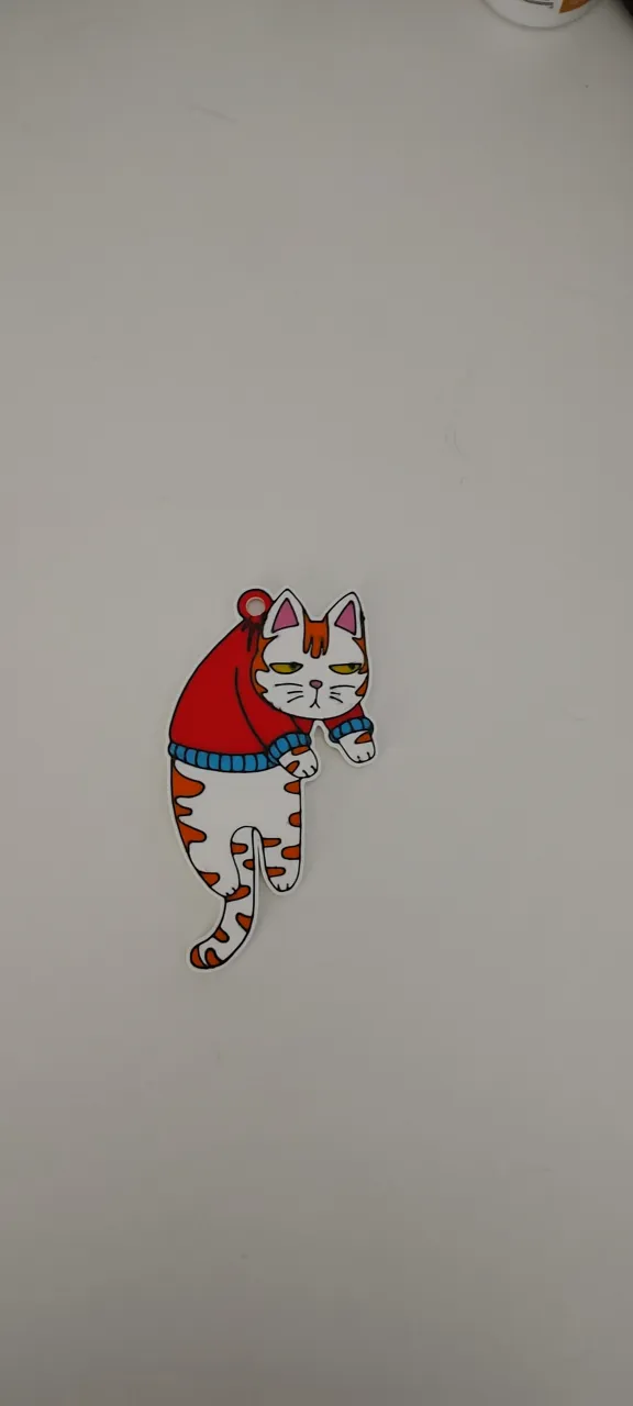 Grumpy Cat - ornament - keyring - charm - earring view 4