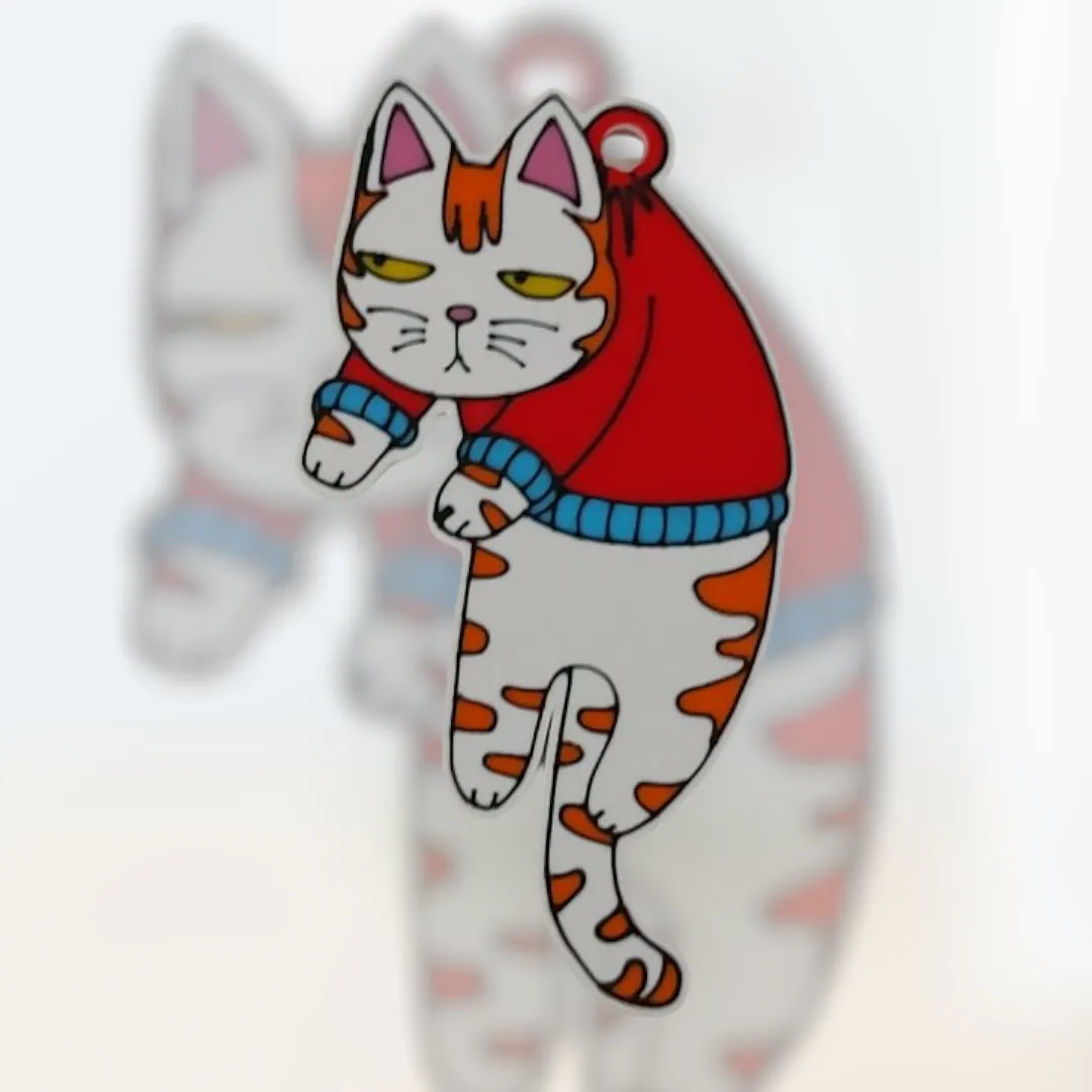 Grumpy Cat - ornament - keyring - charm - earring view 2