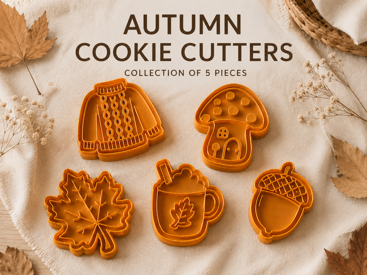 Autumn Cookie Cutter Collection | 5 Designs - 1