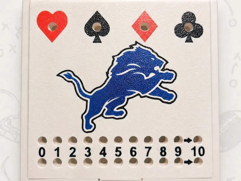 Euchre Scorekeeper - Detroit Lions
