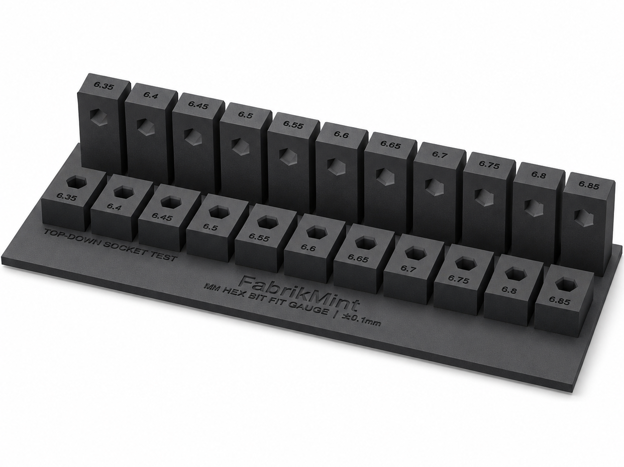 1/4 Hex Bit Fit Gauge - AF Tolerance Tester