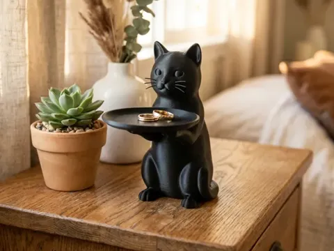 Bandeja organizadora: Cat with Tray — referencia de MakerWorld