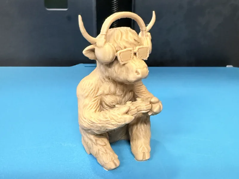 Gaming Highland Cow with Headphones