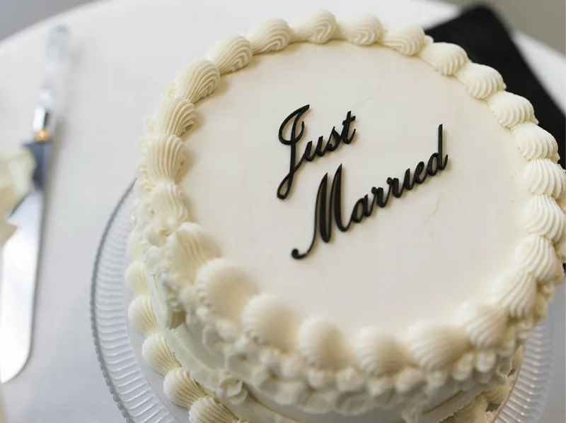 Just Married Cake Topper