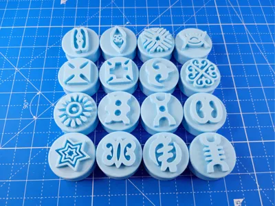 Adinkra Ghananian Symbols 25mm Stampers