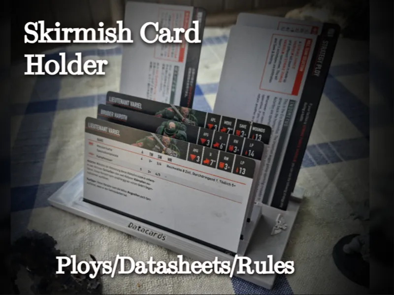 Skirmish Card Holder for Datasheets, Ploys, Rules