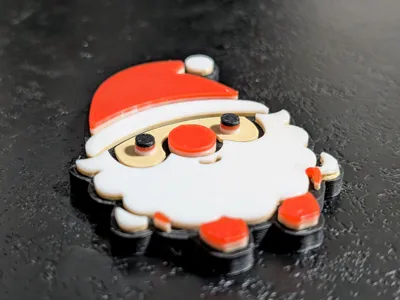 Cute Christmas Magnets Pt. 3 - layered & embossed! - Free 3D Print ...