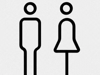 WC toilet sign