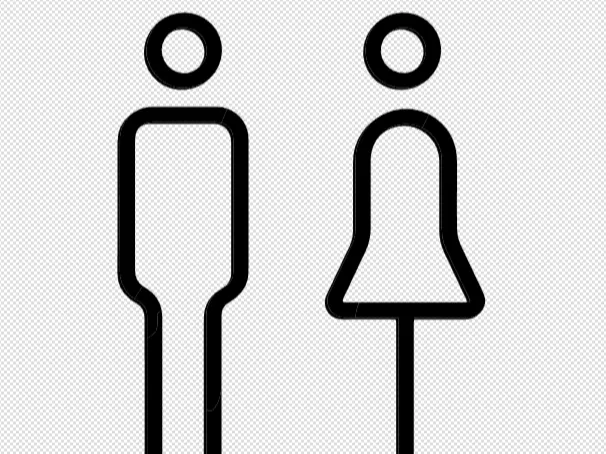 WC toilet sign