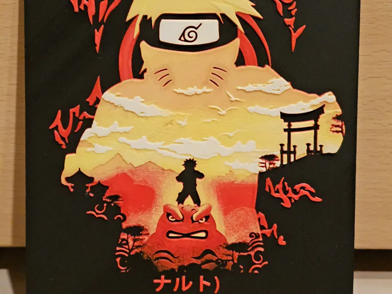 Naruto Sunset Silhouette (HueForge Wall Art)