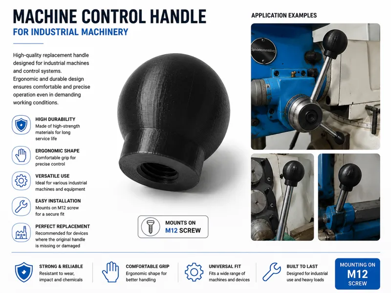 strong handle, holder for industrial machines M12