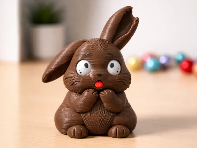 Easter - Coniglietto spaventato con orecchio morso