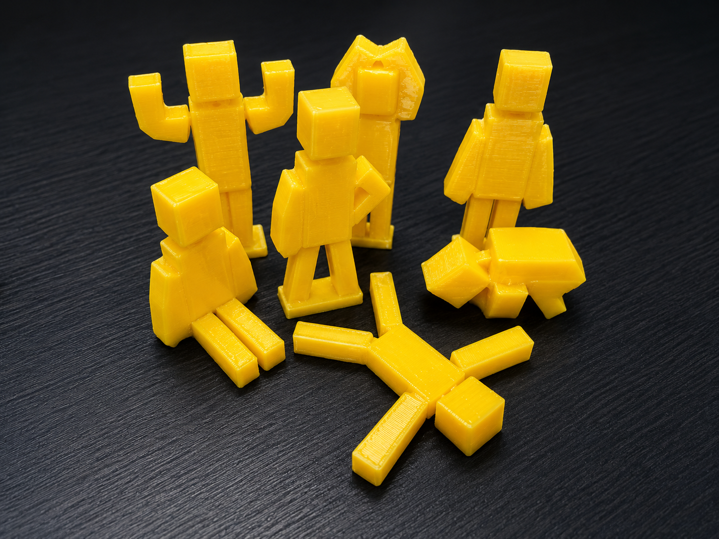 Miniatura 4 do modelo 3D 超级变色龙|方形/圆形人物,各9种姿势全|躲猫猫小人|涂鸦躲猫猫