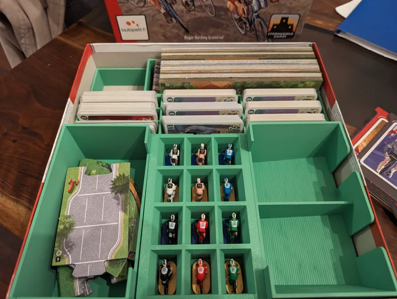 Flamme Rouge Board Game Organizer with Peloton