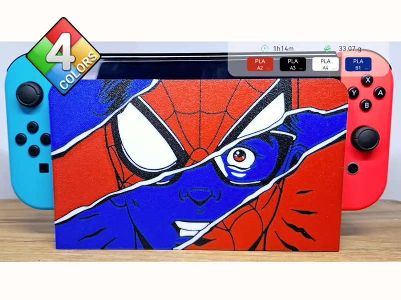 Coque Switch Dock Oled Edition "Spiderman"