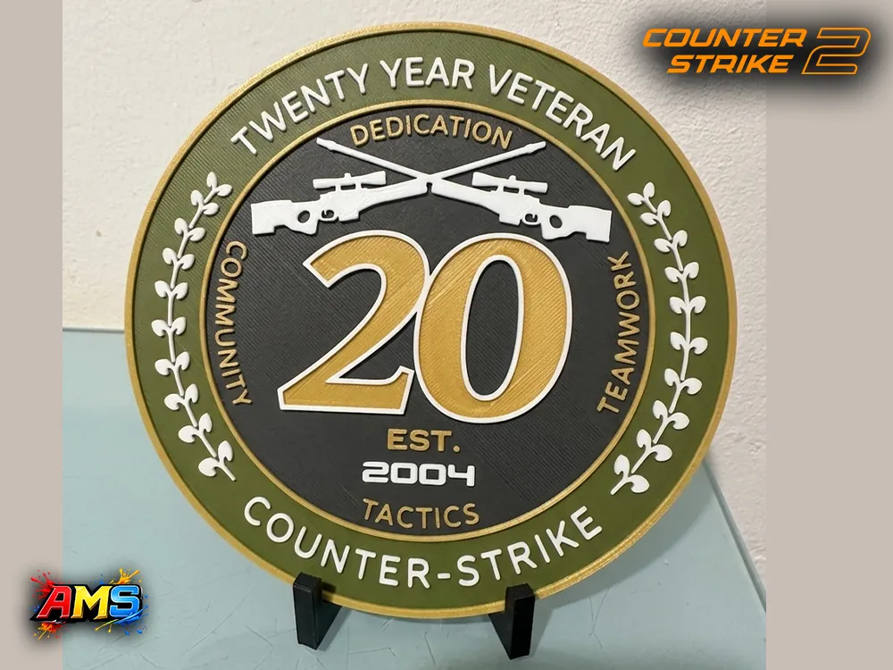 20 Year Veteran Coin from CS GO and CS2 (AMS) - Free 3D Print Model ...