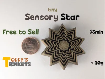 tiny Free-to-Sell Sensory Star (ToddysTrinkets)