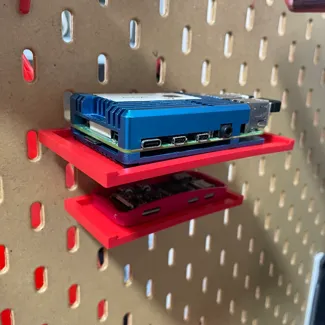 Ikea Skadis Raspberry Pi Tray and Support