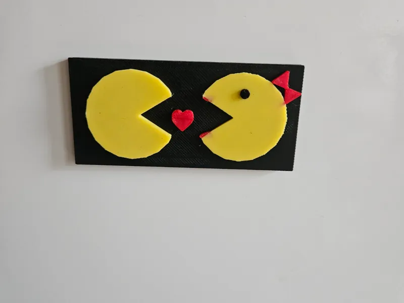 Pac-man and Mrs Pac-man Fridge Magnet