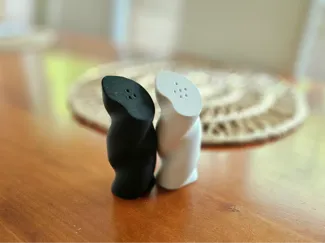 Modern Twisted Salt and Pepper Shakers