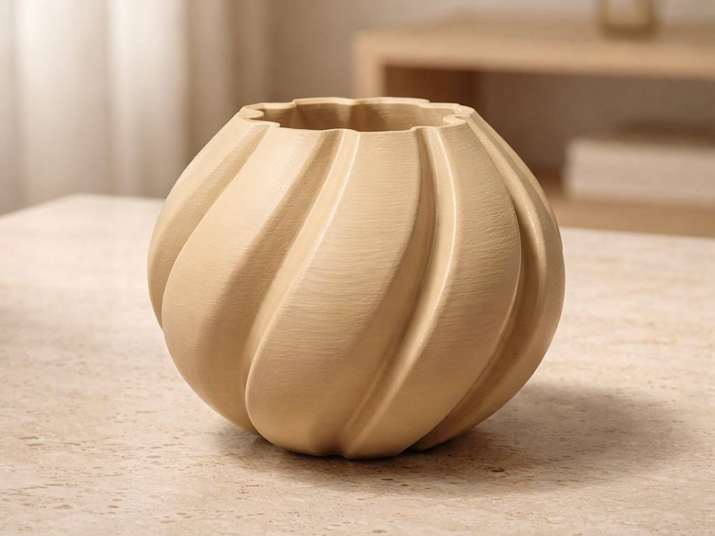 Modern Twisted Spiral Vase 