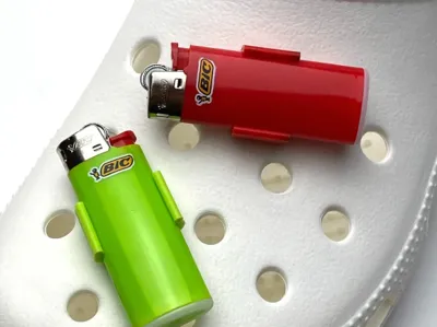 Mini big lighter crocs charm
