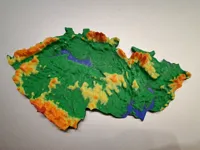 Carte en relief de la République tchèque — photo 1