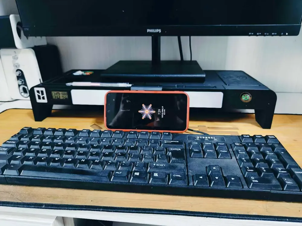 Wireless Riser Power Smart Monitor Riser - with USB ports, wireless charging, power switch ...