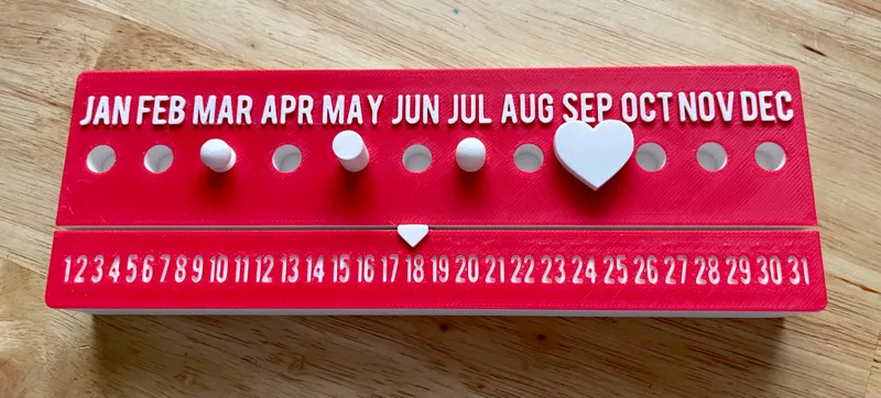 Endless calendar modular with different pins ams ready