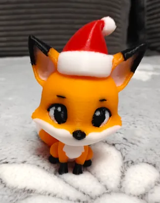 Christmas Santa fox
