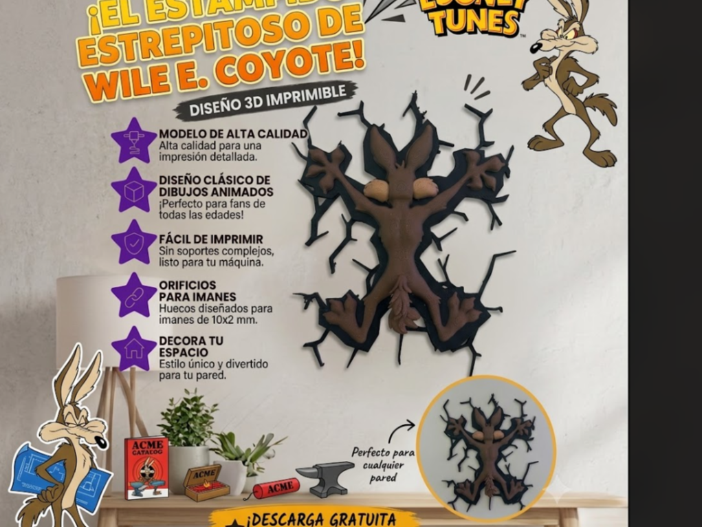 WILE E COYOTE crashed - Classic Cartoon no AMS