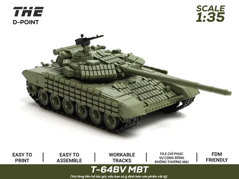 Soporte: T-64BV Ukrainian MBT |1:35 Scale | Workable Tracks — referencia de MakerWorld