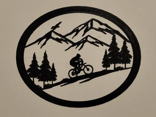 Décoration murale cycliste VTT