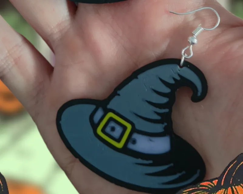 Witch hat earrings