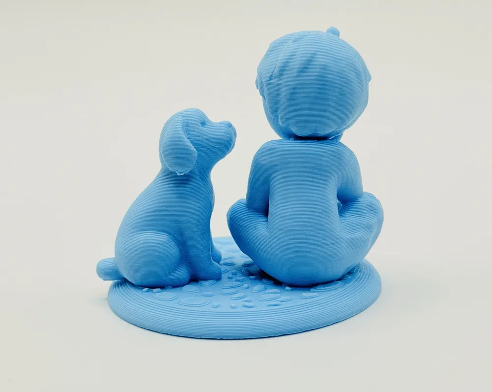 Child and Puppy Friendship Shelf Decor - Free 3D Print Model - MakerWorld