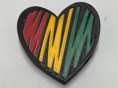 Multicolor heart straw topper