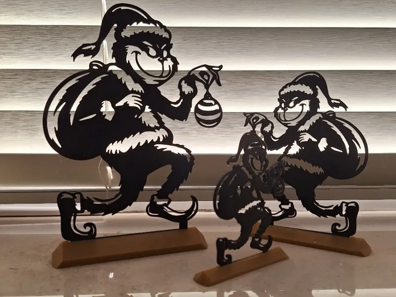 Christmas Grinch 3 ornament table decoration No Am