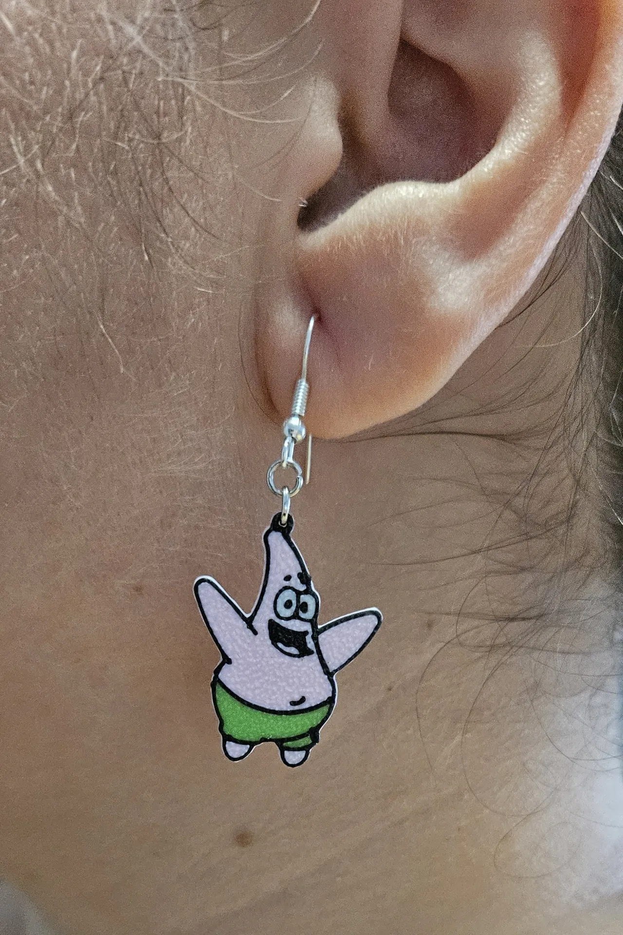 Patrick Star Earrings - SpongeBob Jewelry view 3