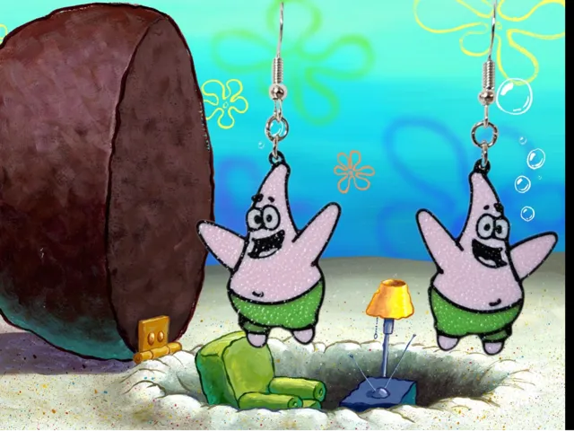 Patrick Star Earrings - SpongeBob Jewelry