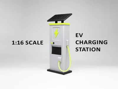 EV Charging Station for Cyberbrick Scenes