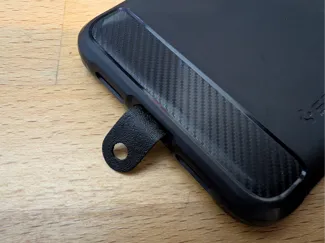Phone lanyard tab