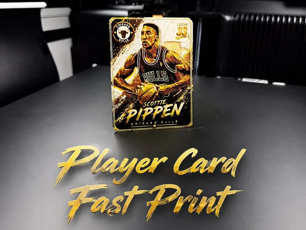 Modelo para impresión 3D: Scottie Pippen Legend Card. Referencia del modelo original.