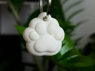 Cute Cat Paw Keychain - Minimalist Charm