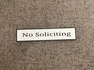 No Soliciting Sign