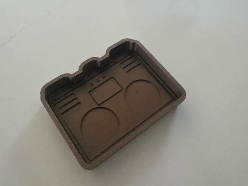 Boombox cookie cutter cassette player tape.